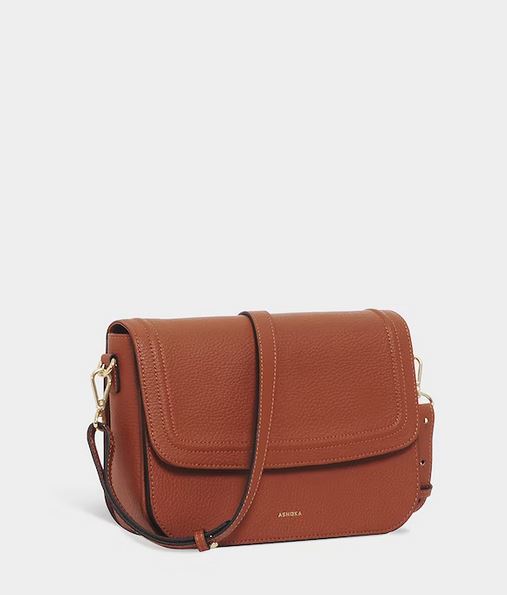 brown hand bag